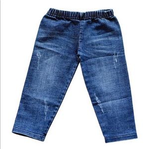 Distressed Denim Jeggings